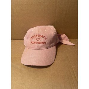 Cultivate Kindness Pink Embroidered Baseball Cap Hat Time Tru NWT